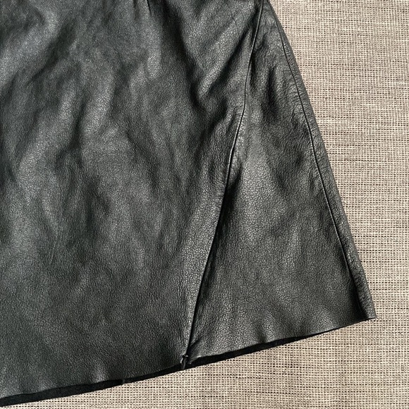 NWOT Lane Bryant Leather Skirt Asymmetric Zip 18 - Picture 2 of 10
